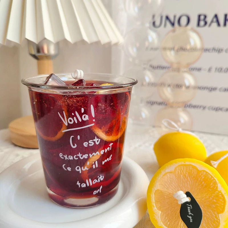 Saashi Iced Black Tea Lemon Scented Aromatherapy Candle for Birthday Gifts