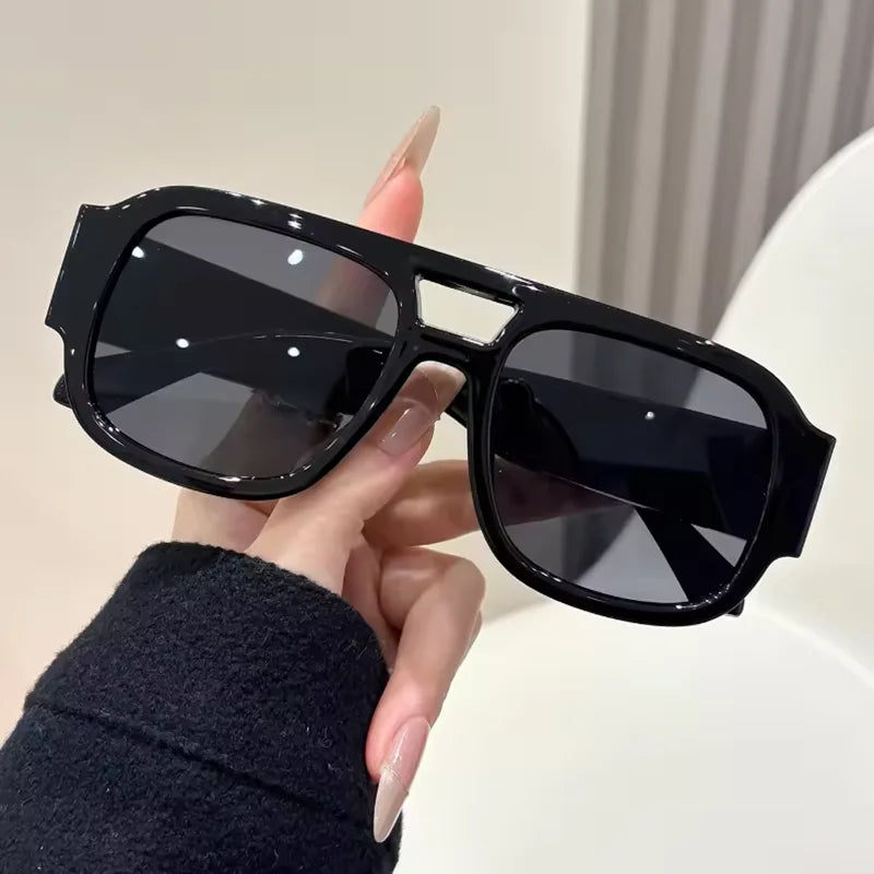 Saashi Double Bridges Square Sunglasses