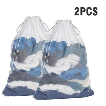 Saashi 2PCS Extra Large Laundry Bag Sack Drawstring Dirty Clothes Storage Toy.