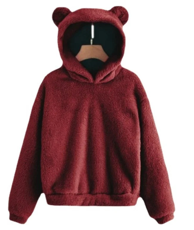 Saashi Rabbit Ear Plush Hoodie
