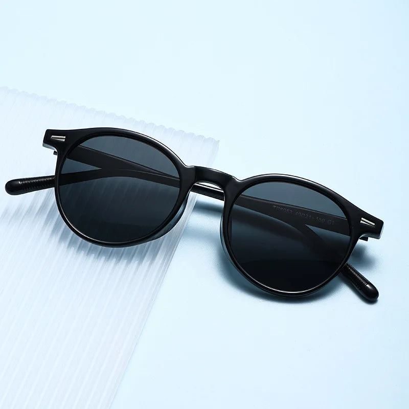 Saashi Small Round Frame Sunglasses Men Women UV Resistant Sunscreen Outdoor Driving.