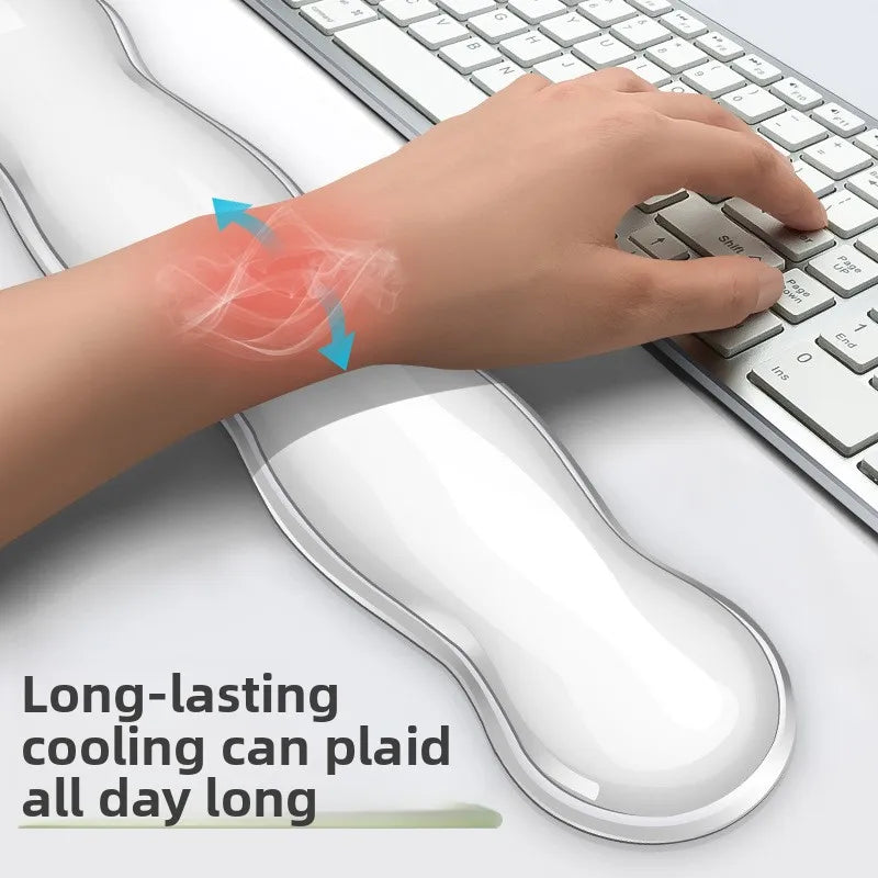 Saashi Labor Day Ergonomic Wrist Rest Set – Soft Silicone Keyboard & Mouse Support Cushion for Office