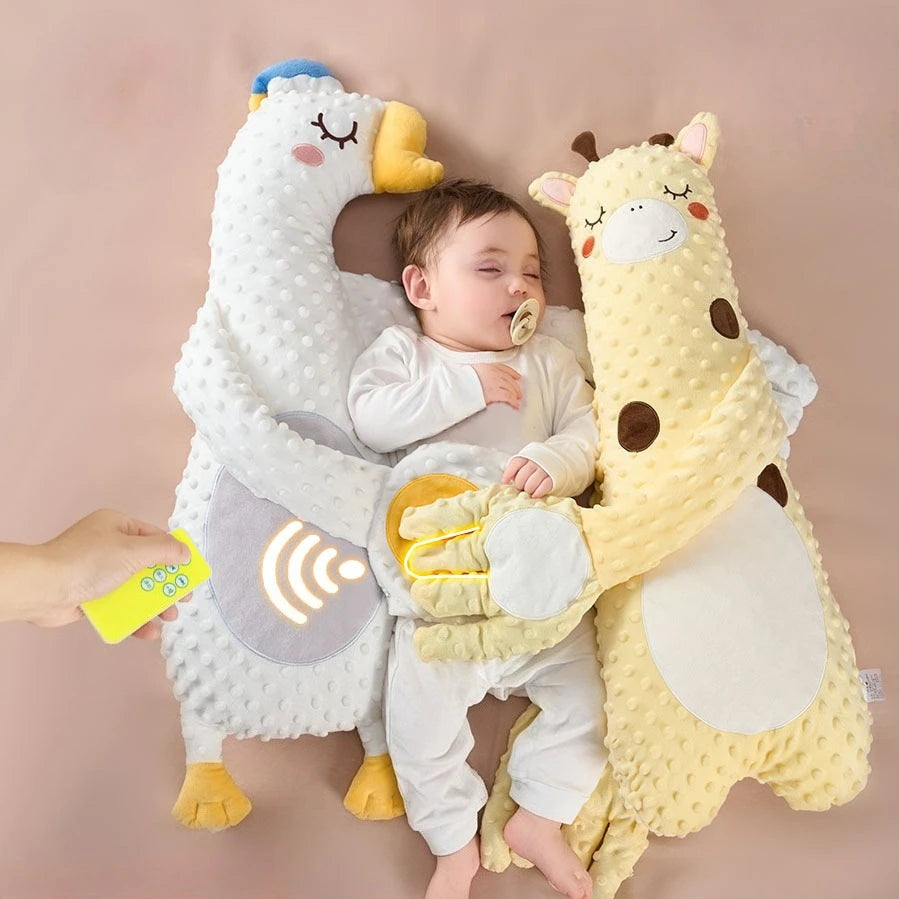 Saashi Cartoon Baby Soothing Pillow with Music and Remote Control