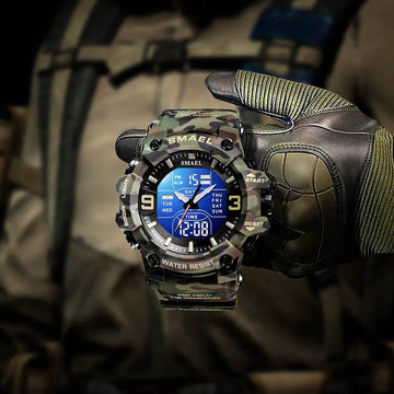Saashi Dual-Time Military Digital Watch
