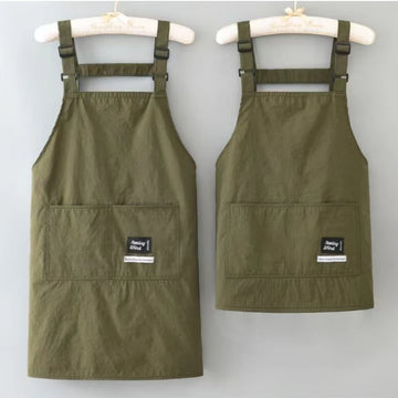 Saashi Labor Day Waterproof Work Apron – Stylish Sleeveless Café, Nail Art & Catering Apron