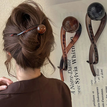 Saashi Retro S Shape Ponytail Twist Hair Clips Multi-colour Twisted Hollow Out.
