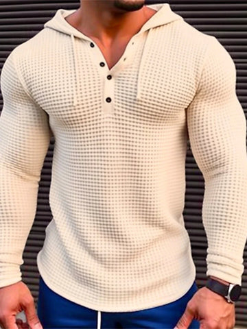 Saashi Breathable Sports Top: Spring Solid Color Slim Fit Hooded Long Sleeve Shirt