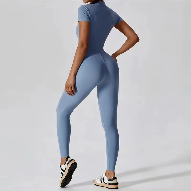 Saashi Women's Yoga Bodysuit Jumpsuit Gym Set for Training, Workout, and Fitness Sportswear