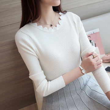 Saashi Elegant O-Neck Slim Fit Knitted Sweater