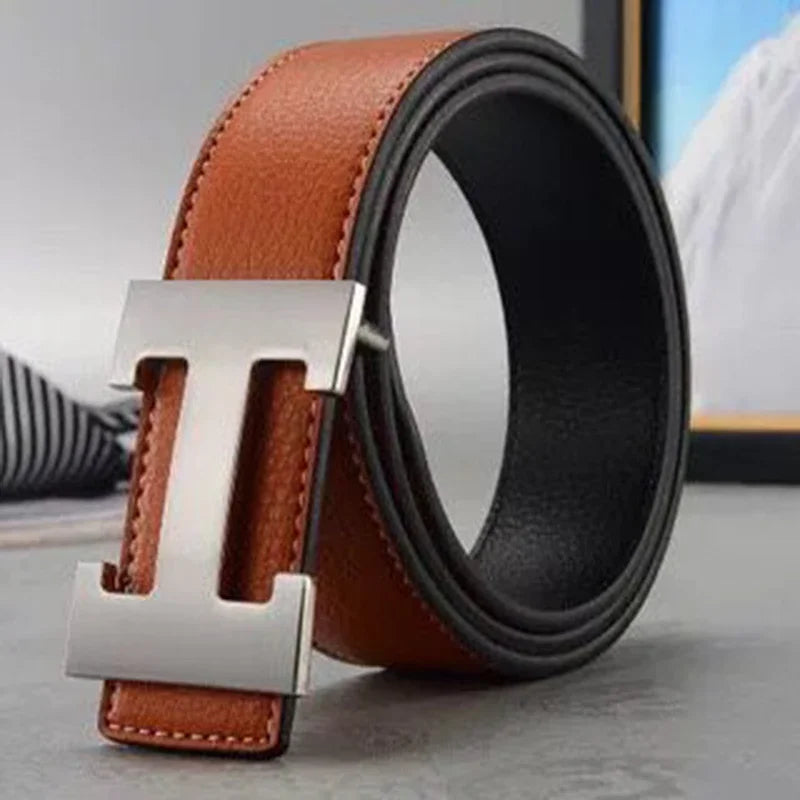 Saashi Smooth Buckle Leather Belt
