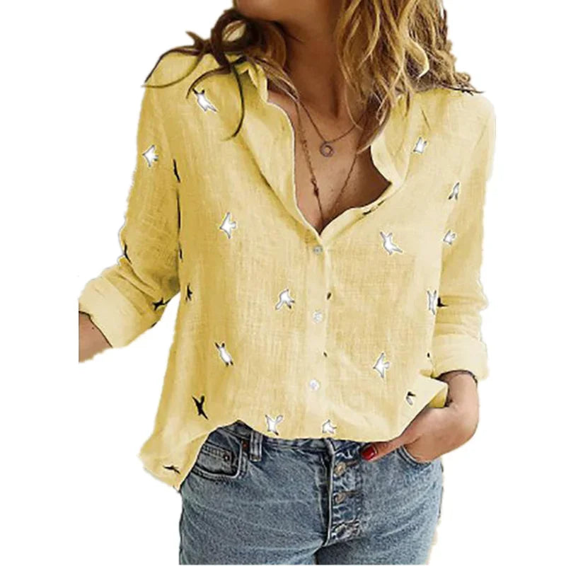 Saashi Vintage Cotton Linen Blouse