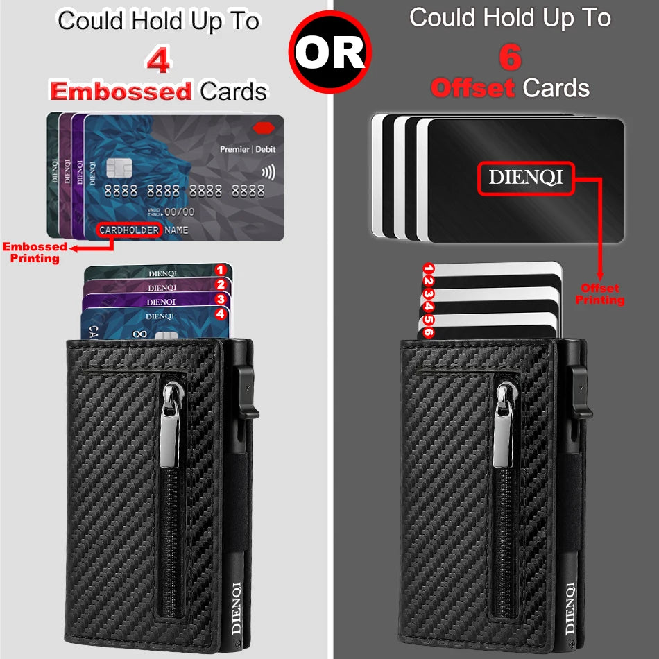 Saashi Men's RFID Blocking Luxury Pop Up Slim Thin Minimalist Bank Cardholder.