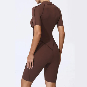Saashi Women's Sportswear Jumpsuit with Zipper, Ideal for Gym and Yoga Fitness