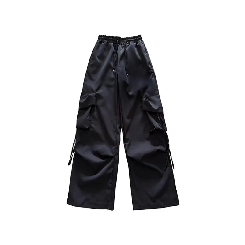 Saashi Women's Y2K High Waist Streetwear Hip Hop Big Pocket Cargo Pants.