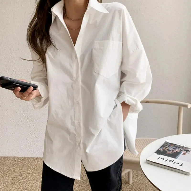 Saashi Office Elegant White Blouse