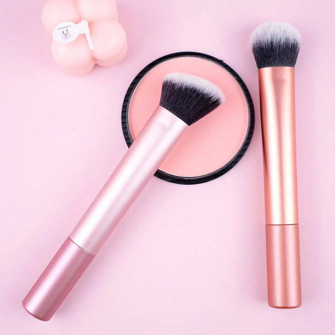 Saashi 2pcs Blush Brush Contour Brush Set Makeup Brushes Professional Face Beauty.
