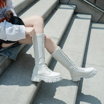 Saashi Zipper Lace-Up Winter Boots