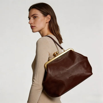 Saashi Women's 2026 New Shell Clutch Clip Luxury Designer Frame Evening Shoulder Bag.