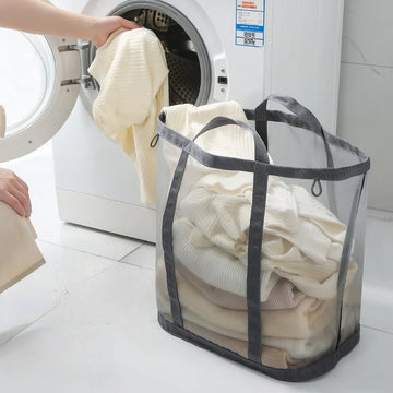 Saashi Wall-Mounted Mesh Laundry Basket