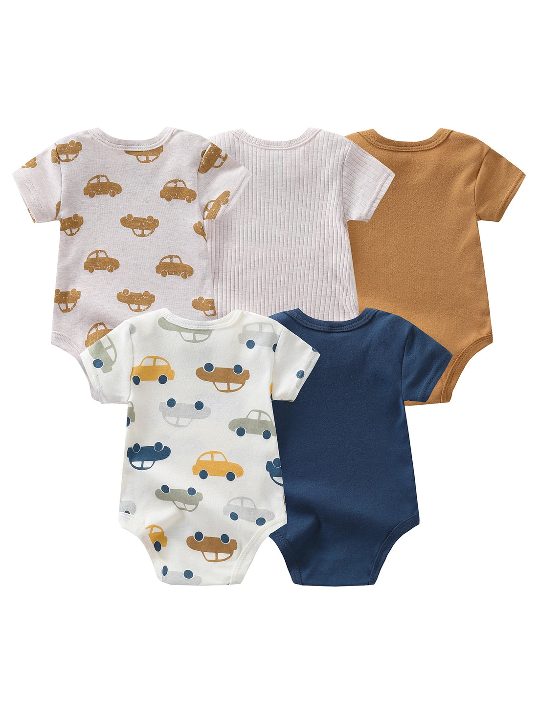 Saashi 5-Piece Pure Cotton Baby Boy Onesies Set