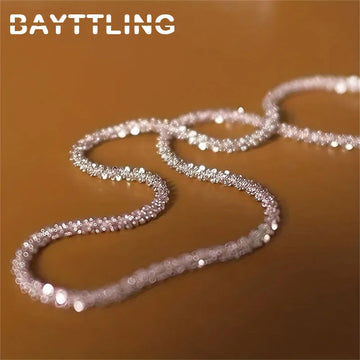 Saashi Sparkling Silver Chain Necklace