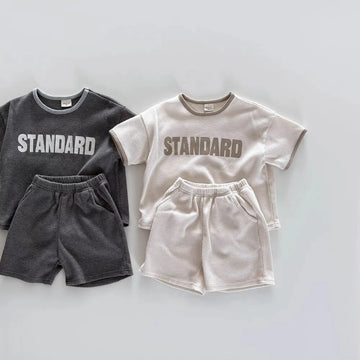 Saashi Boys Korean Style T-Shirt & Shorts Set – Trendy Casual Summer Outfit for Kids