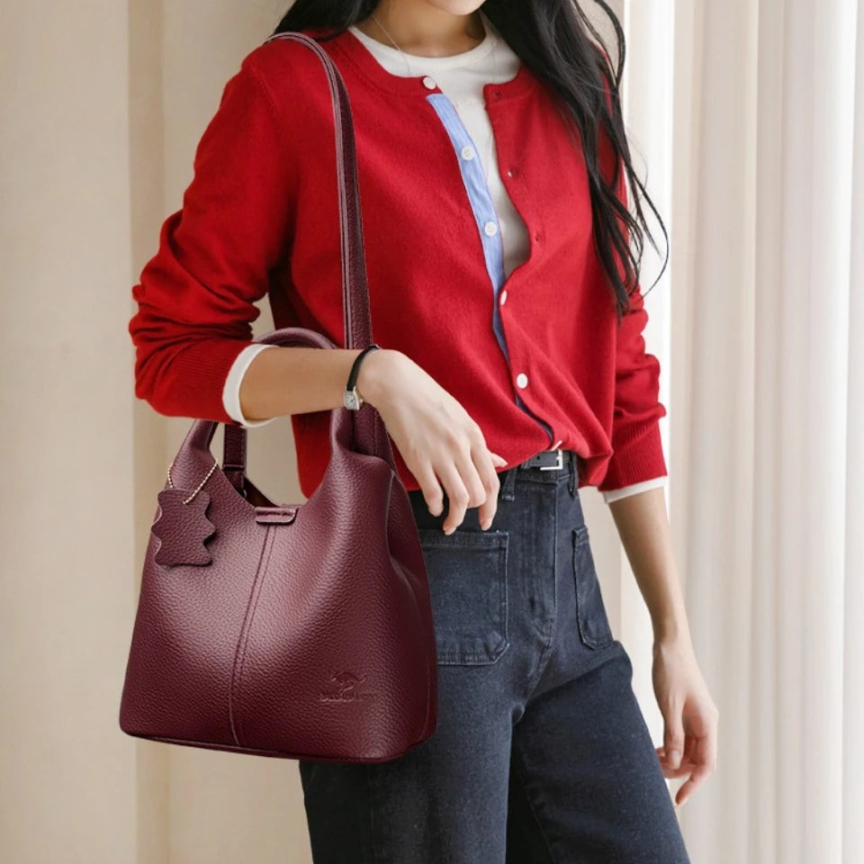 Saashi PU Leather Bucket Bag