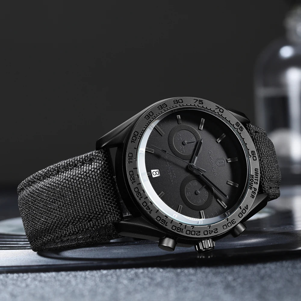 Saashi Chronograph Leather Business Watch