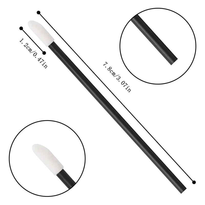 Saashi 50/100pcs Disposable Eyelash Brush Wholesale Mascara Applicator Wand Eyes Lip.