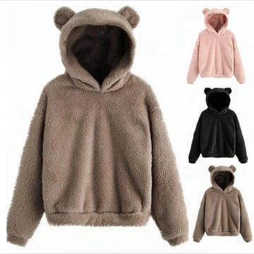 Saashi Rabbit Ear Plush Hoodie