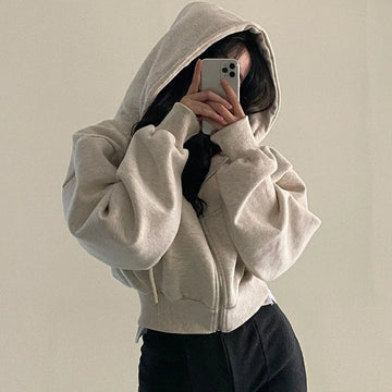 Saashi Korean Fleece Zip Hoodie