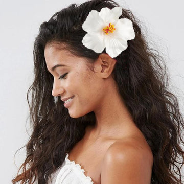 Saashi Hawaiian Flower Hair Clip Women Girls Romantic Bohemian Side Bangs Accessories.