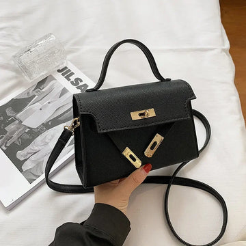 Saashi Women's New Style Lock Closure Fashionable Trendy Embossed Crossbody Shoulder Bag.