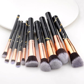 Saashi 10pcs Set Makeup Brushes Tool Cosmetic Powder Eye Shadow Foundation Blush.