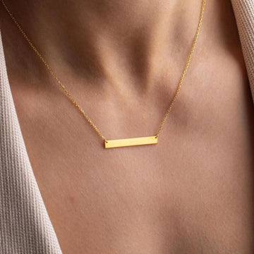Saashi Stainless Steel Bar Necklace