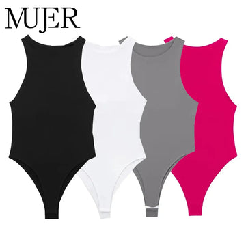 Saashi White Sleeveless Bodysuit