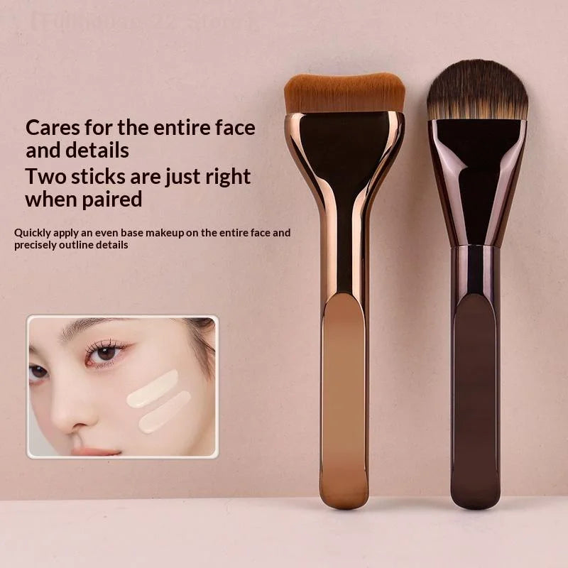 Saashi MAX-22 Ultra Thin Foundation Brush Contouring Synthetic Bristles Precision Liquid Cream.