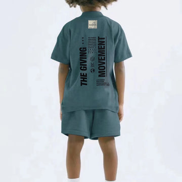 Saashi Summer Casual Tracksuit Set for Kids Boys