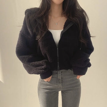 Saashi Fleece Zip Hoodie Jacket