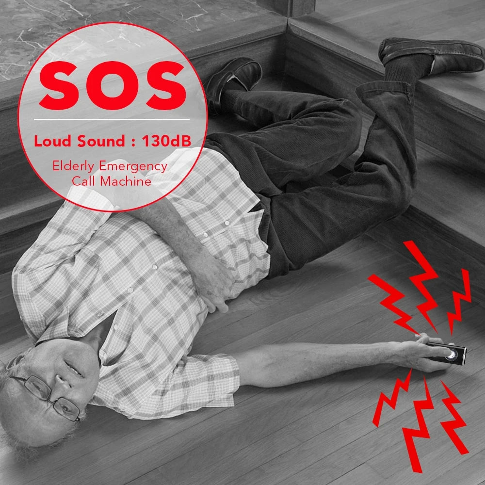 Saashi 130dB Rechargeable Personal Safety Alarm with LED Light