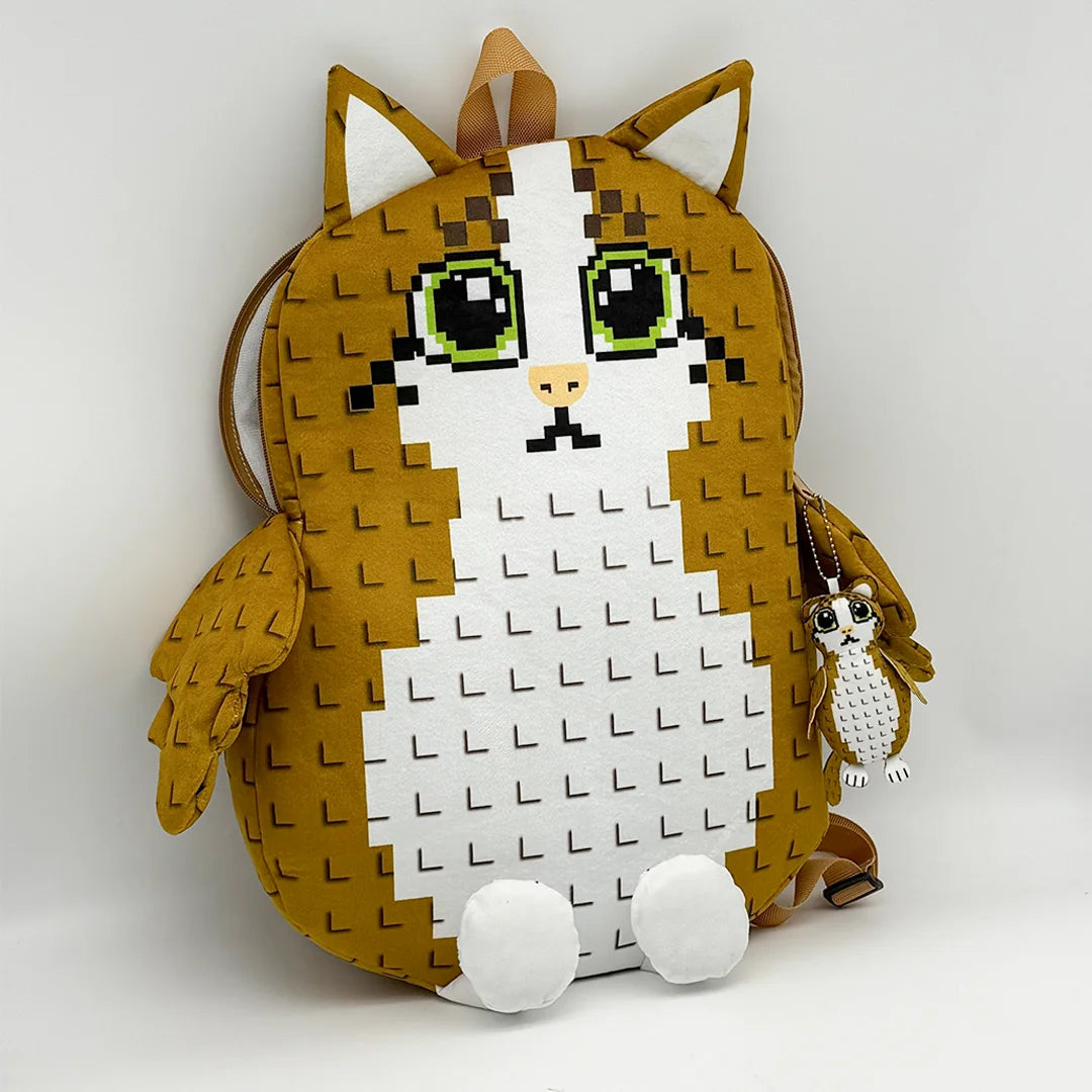 Saashi 2026 New Steal Brainrot Plush Backpack Cute Cartoon Owl Stuffed Bag.
