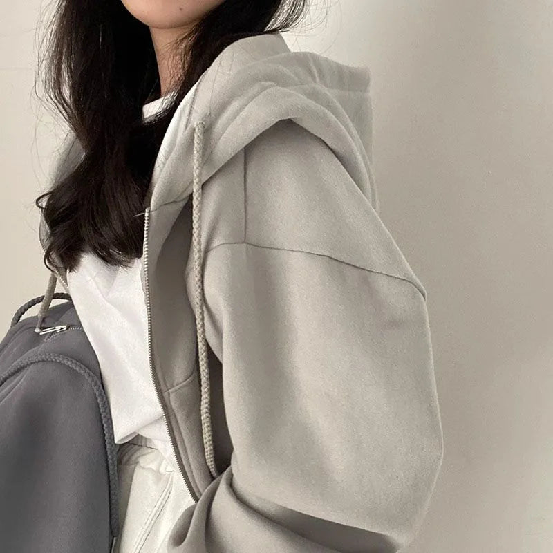 Saashi Korean Fleece Zip Hoodie