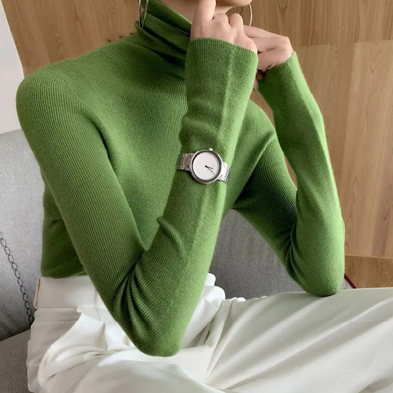 Saashi Slim Fit Turtleneck Knit Sweater