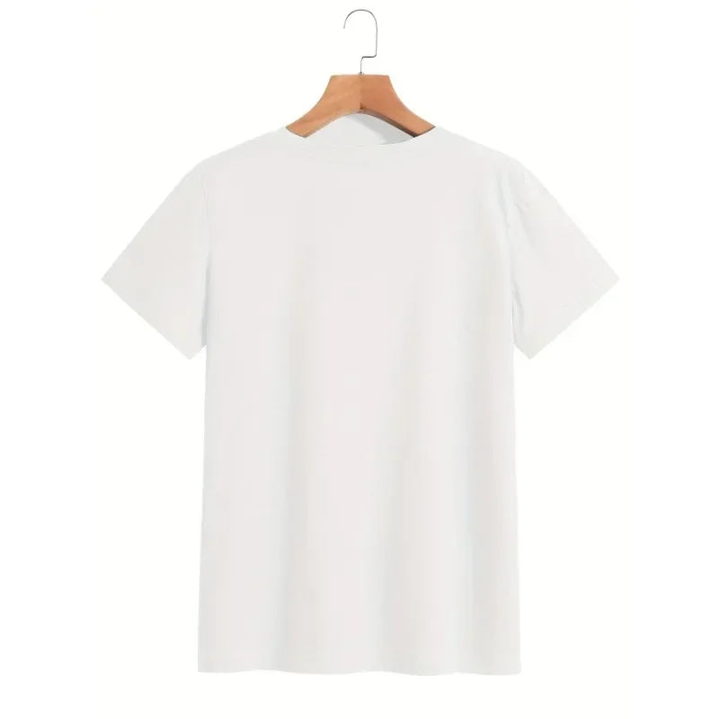Saashi Womens Cotton Crew Neck T Shirt Short Sleeve Casual High Quality Vintage Style Clothing Top