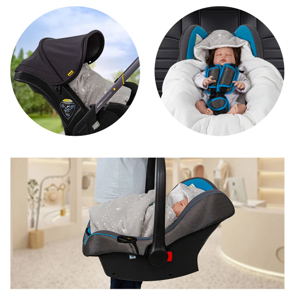 Saashi Windproof Hooded Newborn Baby Wrap Blanket