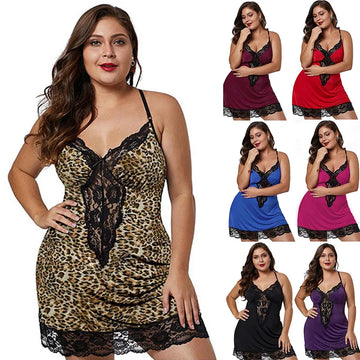 Saashi Women's Lace Spaghetti Straps Nightgown - Sleepdress Plus Size