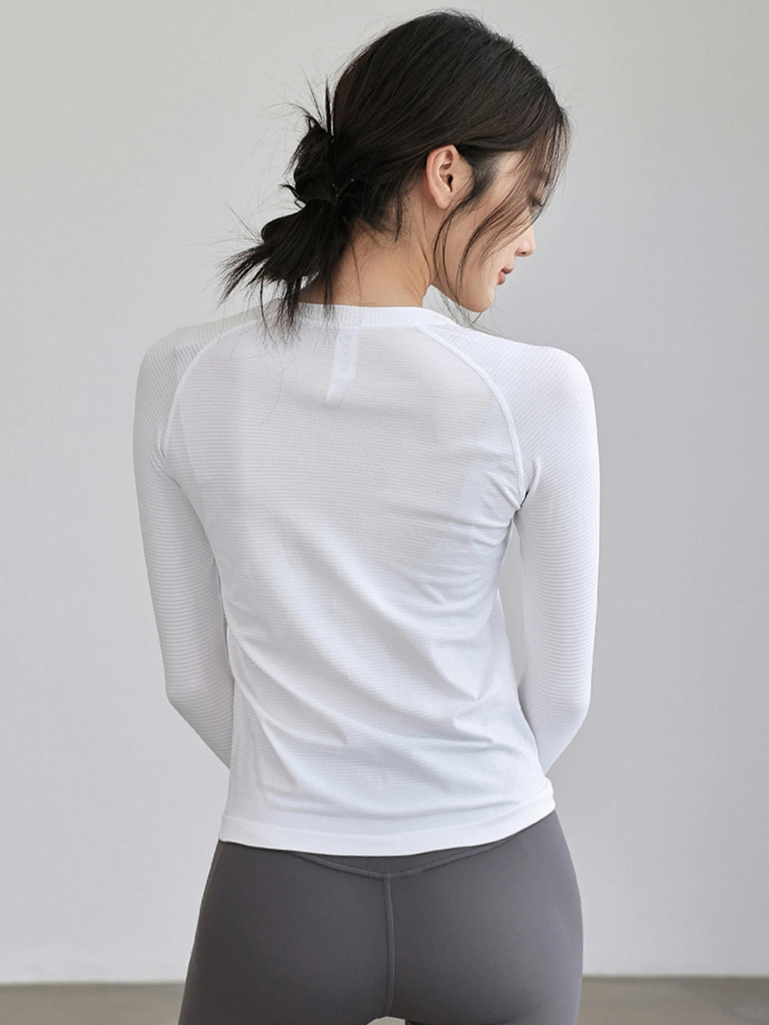 Saashi High-Elastic Quick-Dry Long Sleeve Yoga Top