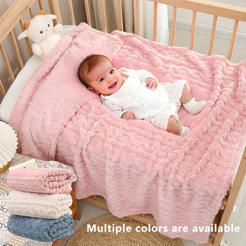 Saashi Coral Fleece Baby Blanket for Infants and Children