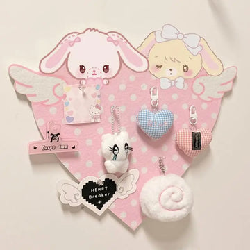 Saashi Bunny Felt Message Board (Wall Photo Organizer)