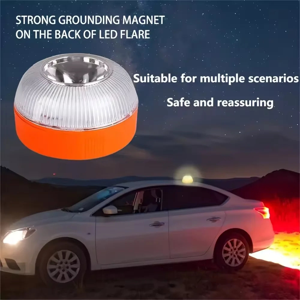 Saashi V16 Car Emergency Beacon: Rechargeable Magnetic Strobe Light